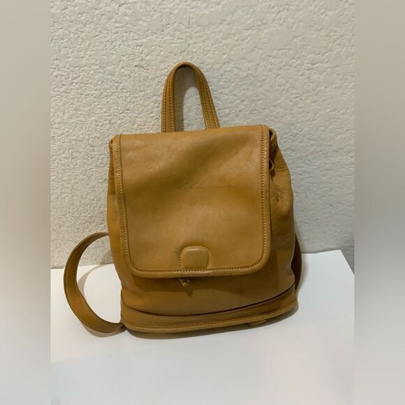 Coach 9315 Rare Vintage Natural Tan Saddle Leather Backpack - Picture 1 of 16